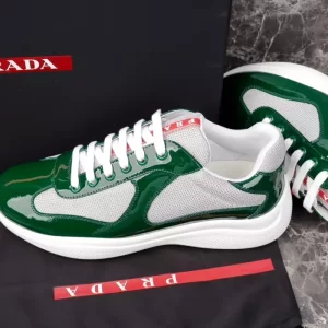 Patent leather and technical fabric Prada America's Cup sneakers - PS23