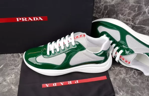 Patent leather and technical fabric Prada America's Cup sneakers - PS23