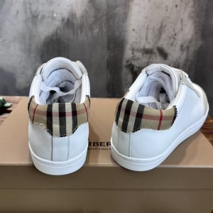 Burberry Leather, Suede and Check Cotton Sneakers - BS114