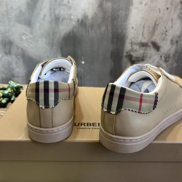 Burberry Leather and Check Cotton Sneakers - BS116