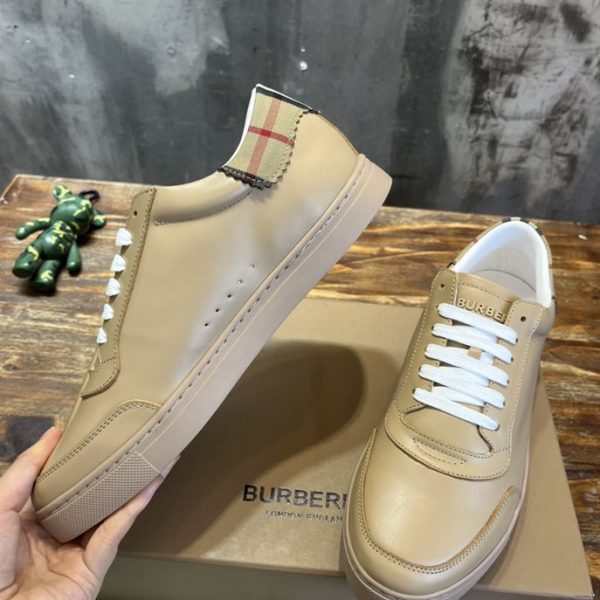 Burberry Leather and Check Cotton Sneakers - BS116