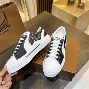 Burberry Vintage Check Cotton, Mesh and Leather Sneakers – BS19