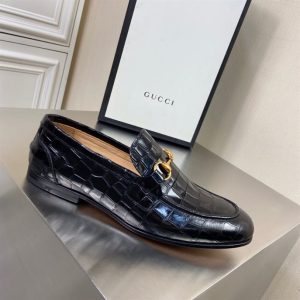 Men's Gucci Jordaan Crocodile Loafer - GL12