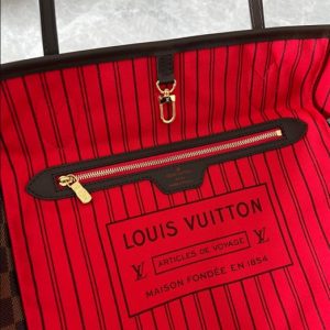 Louis Vuitton Neverfull MM Damier Ebene Canvas Tote Bags - L08