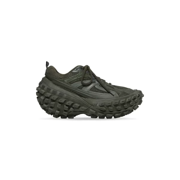 Balenciaga Bouncer Sneaker In Dark Green Mesh and Nylon - GS35