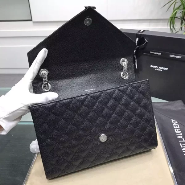 Saint Laurent Medium Envelope in Matelassé Lambskin Bag - YSL35