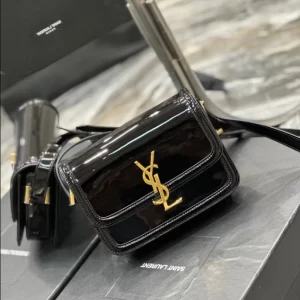 Saint Laurent Solferino Small Satchel in Lacquered Patent Leather - YSL47