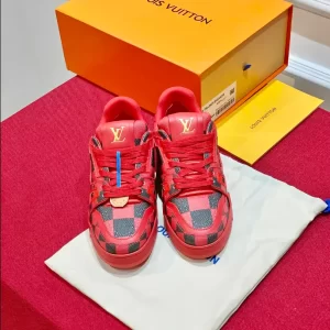 Louis Vuitton Trainer Sneakers In Red - LS102