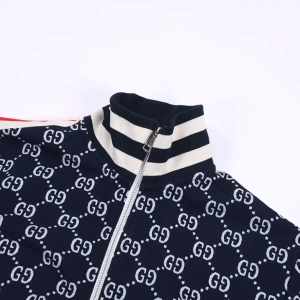 Gucci Navy Cotton Jacquard Gg Jacket - GK11