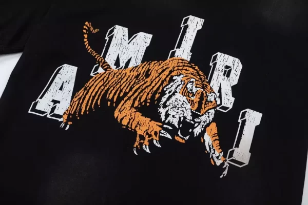 Amiri - T-shirt Black Vintage Tiger