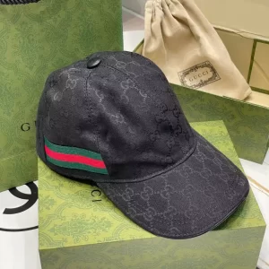 Gucci Original GG Canvas Baseball Hat With Web - C04