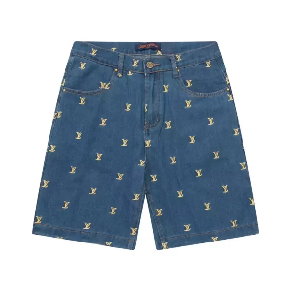 Louis Vuitton Embroidered Signature Denim Shorts - SSL30