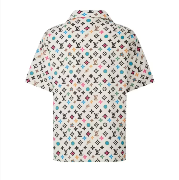 Louis Vuitton Monogram Printed Short-Sleeved Silk Shirt - LST14