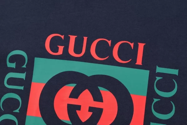 Cotton Jersey T-Shirt With Gucci Print - GT37