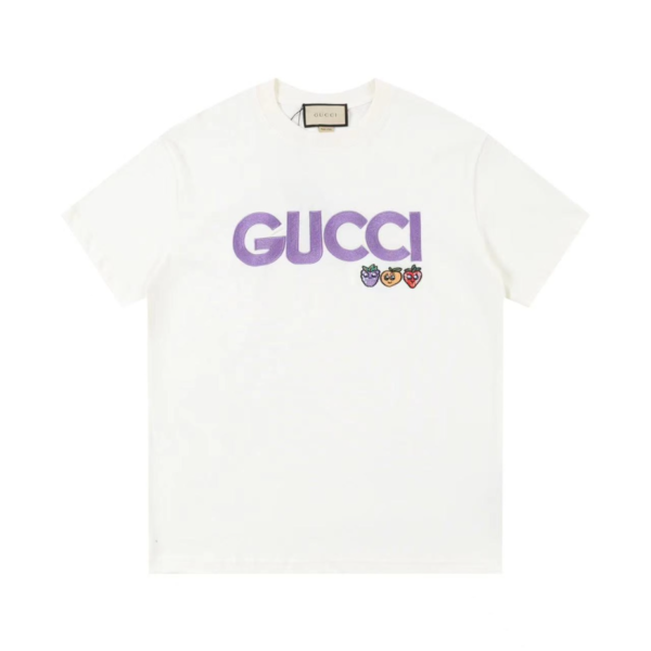 Cotton Jersey T-Shirt With Gucci Print - GT41