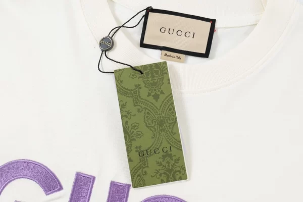 Cotton Jersey T-Shirt With Gucci Print - GT41