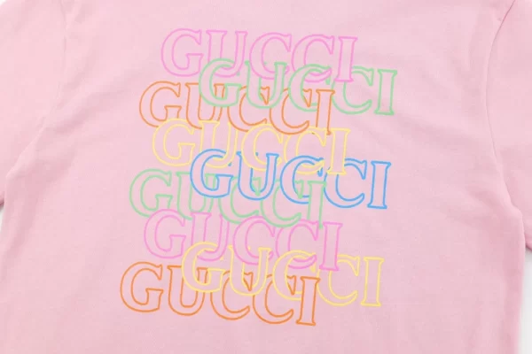 Cotton Jersey T-Shirt With Gucci Print - GT42