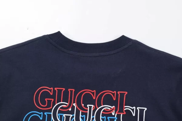 Cotton Jersey T-Shirt With Gucci Print - GT43