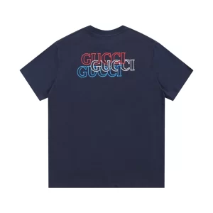 Cotton Jersey T-Shirt With Gucci Print - GT43