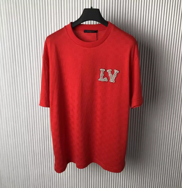 Louis Vuitton Cotton Pique T-Shirt With Embroidered LV Patch - LT79