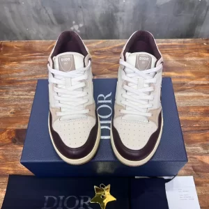 Dior B57 Low-Top Sneaker Burgundy and Cream Smooth Calfskin - DS103