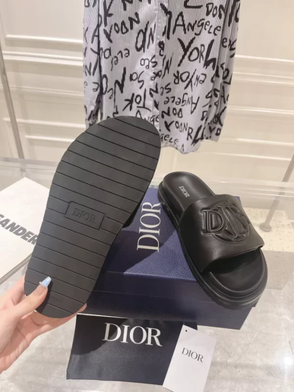 Dior Aqua Sandal Black Quilted Smooth Lambskin - SD12