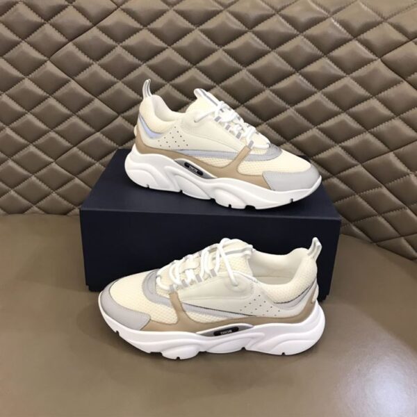 Dior B22 Sneaker Cream Beige White Calfskin - DS66