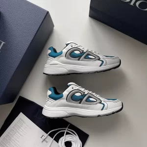 Dior B30 Sneaker Blue Mesh and White Technical Fabric - DS84