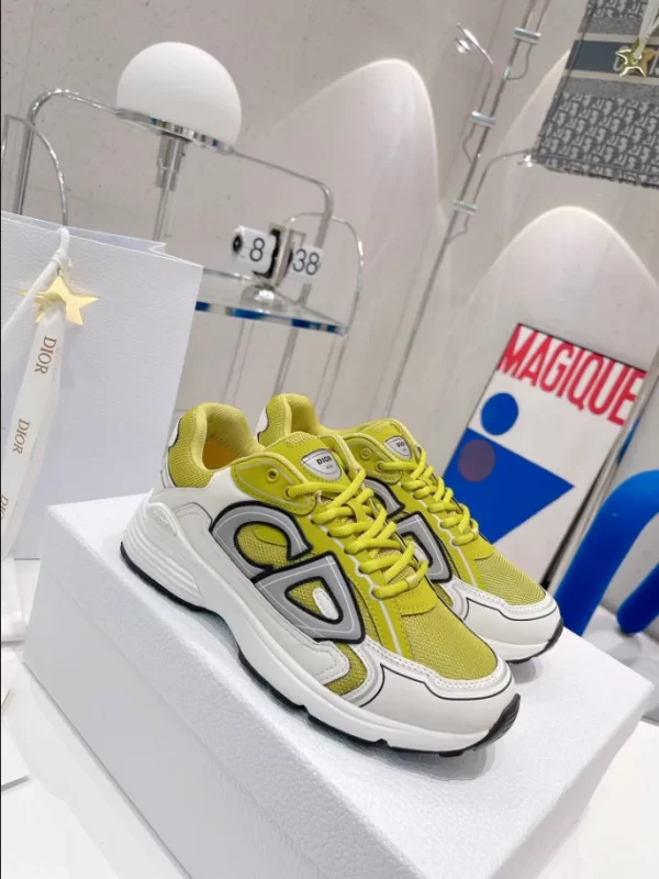 Dior B30 Sneaker Light Yellow Mesh and Technical Fabric - DS85