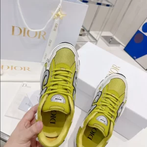 Dior B30 Sneaker Light Yellow Mesh and Technical Fabric - DS85