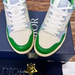 Dior B57 Low-Top Sneaker Green and Cream Smooth Calfskin - DS104