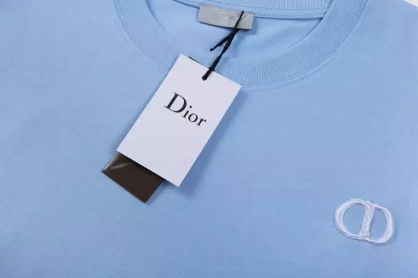 Dior CD Icon Relaxed-Fit T-Shirt Blue Cotton Jersey - DT38