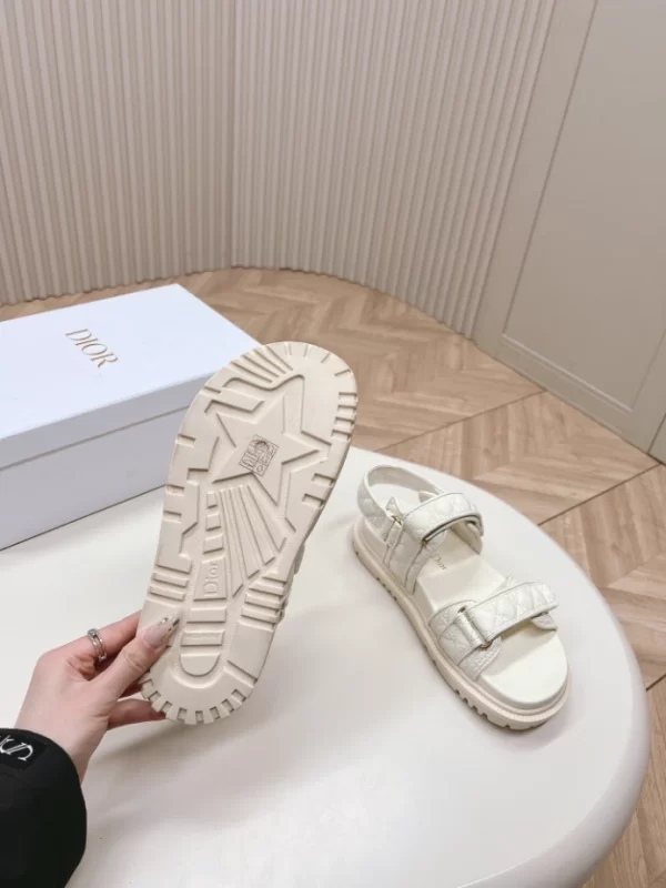 Dioract Sandal White Cannage Calfskin - SD03