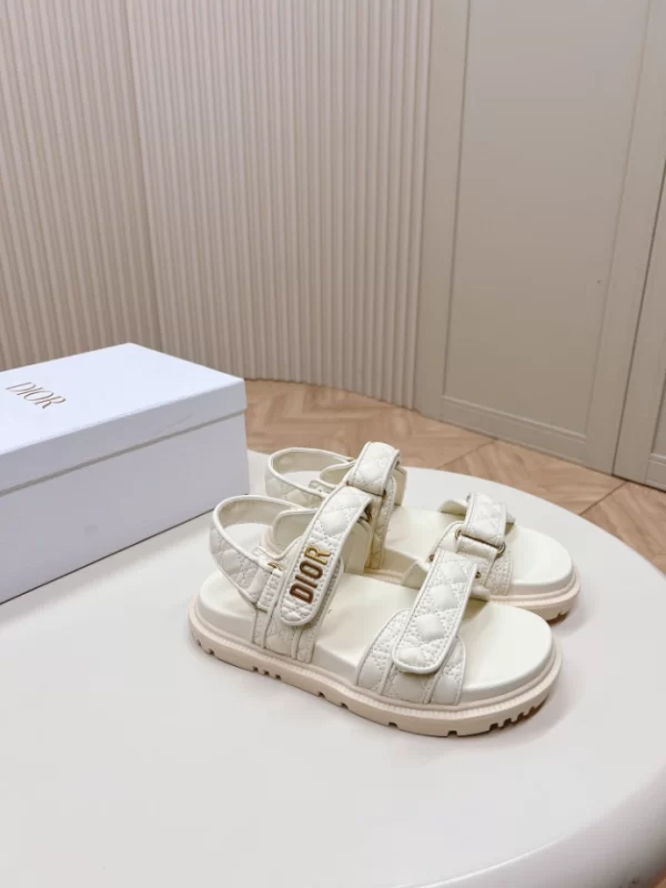 Dioract Sandal White Cannage Calfskin - SD03