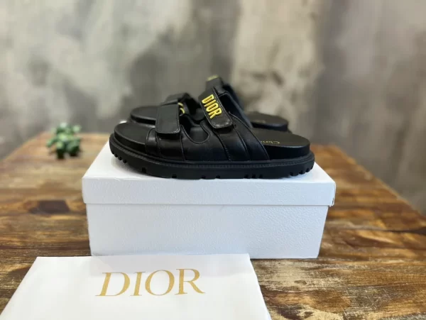 Dioract Slide Black Lambskin - SD18