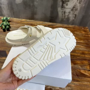 Dioract Slide White Lambskin - SD17