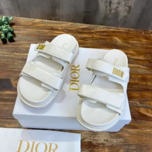 Dioract Slide White Lambskin - SD17