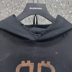 Balenciaga Crypto Hoodie Medium Fit in Black - HB07