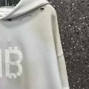 Balenciaga Crypto Hoodie Medium Fit in White - HB08