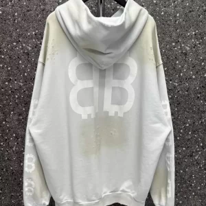 Balenciaga Crypto Hoodie Medium Fit in White - HB08