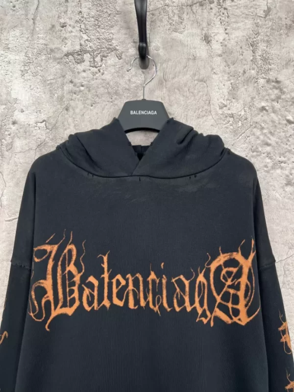 Balenciaga Logo Printed Oversized Hoodie