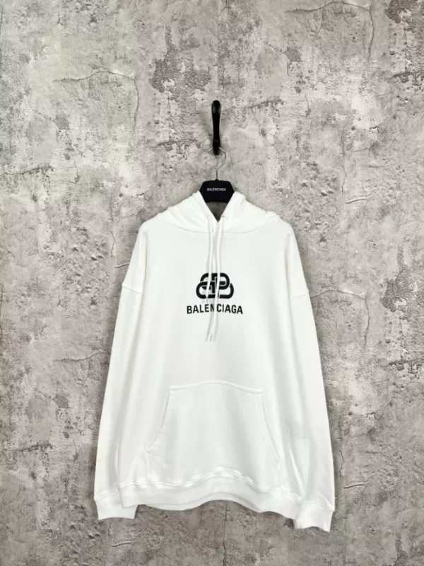 Balenciaga Logo Printed Oversized Hoodie - HB11