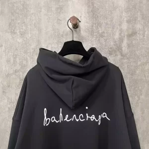 Balenciaga Lovey Hoodie Oversized in Black and White - HB12