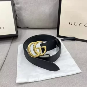 Gucci Marmont Leather Belt With Shiny Buckle - GB24