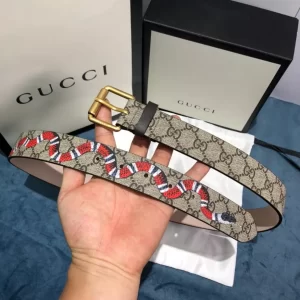 Gucci Snake Print Supreme Belt - GB14