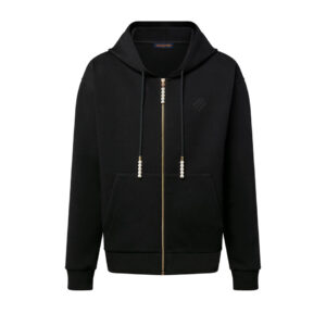 LV Embroidered Jersey Zip Through Hoodie - HL40