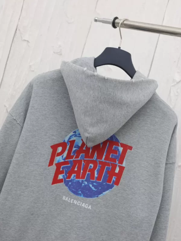 Balenciaga Planet Earth Zip-Up Hoodie Regular Fit - HB32