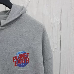 Balenciaga Planet Earth Zip-Up Hoodie Regular Fit - HB32