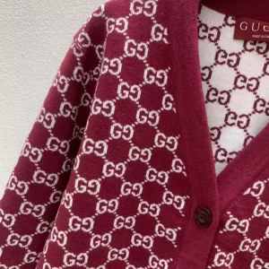 Gucci Reversible GG Wool Jacquard Cardigan