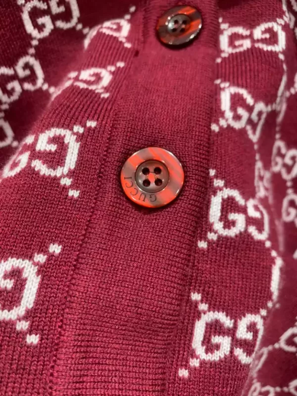 Gucci Reversible GG Wool Jacquard Cardigan